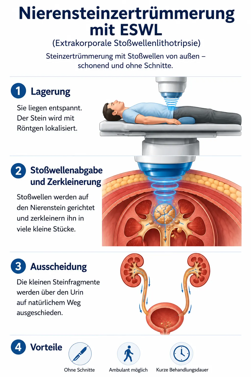Nierensteinzertrümmerung mit ESWL